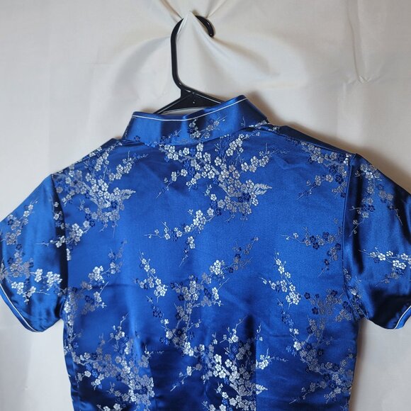 Traditional Blue Chinese Dress Size 36 Small - Picture 2 of 10